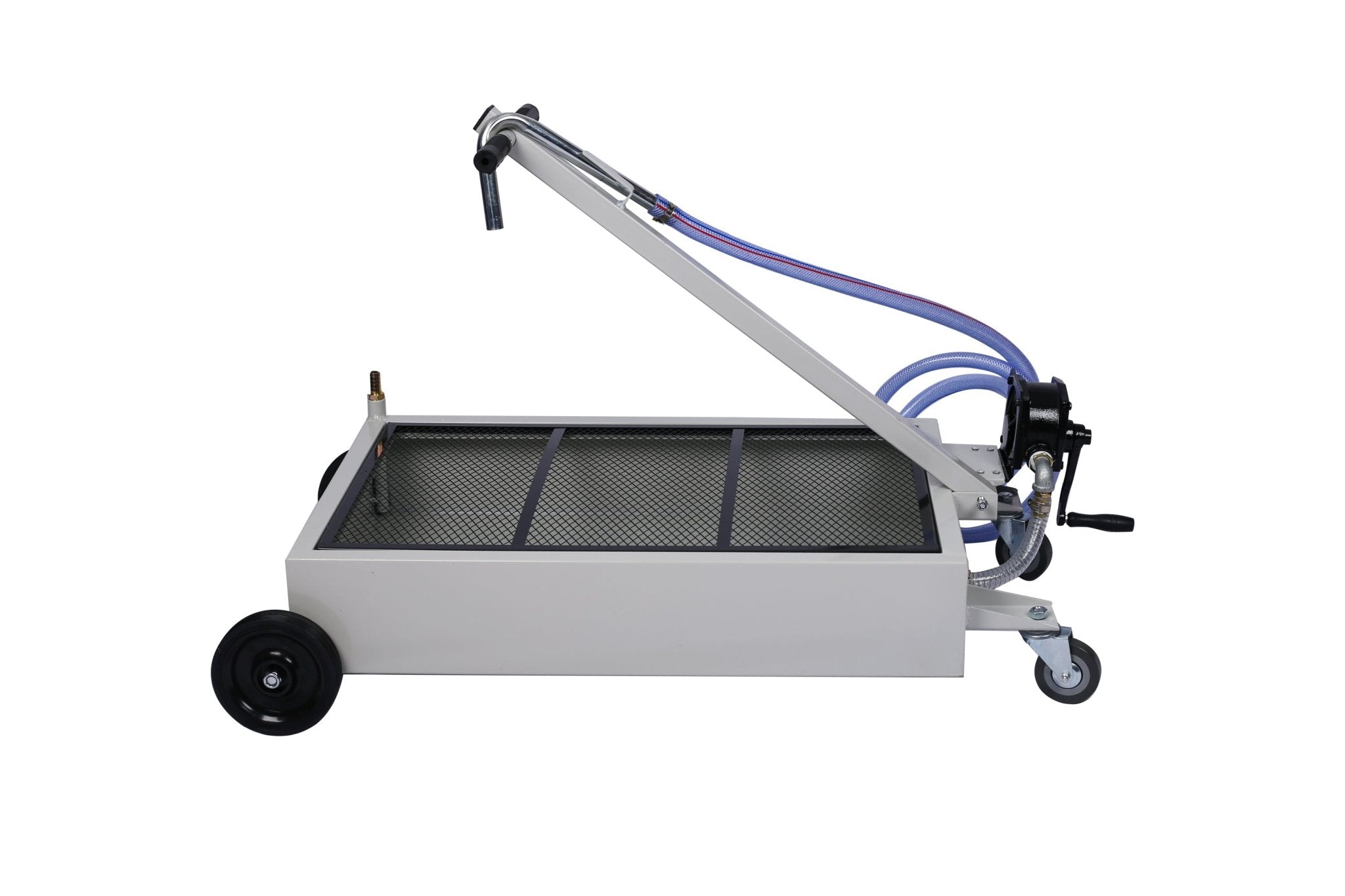15 Gallon Low - Profile Oil Drain Pan with Manual Pump - Fab Heavy Parts