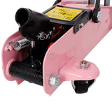 1.5 Ton Low Profile Hydraulic Floor Jack Lifting Range 5" - 11.8" with Plastic Case - Pink - Fab Heavy Parts