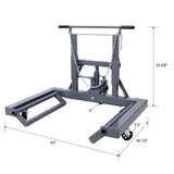 1,500 Lb. Capacity Adjustable Height Dual Wheel Dolly for Large Trucks - Grey - Fab Heavy Parts