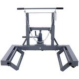 1,500 Lb. Capacity Adjustable Height Dual Wheel Dolly for Large Trucks - Grey - Fab Heavy Parts