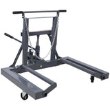 1,500 Lb. Capacity Adjustable Height Dual Wheel Dolly for Large Trucks - Grey - Fab Heavy Parts
