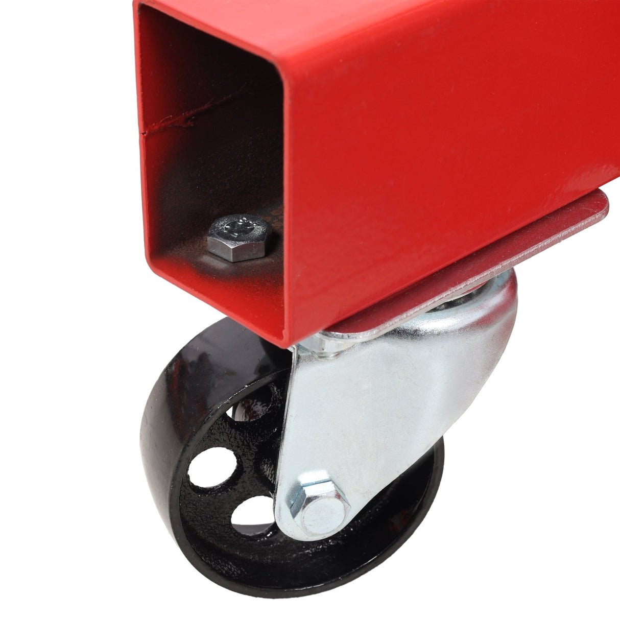 1500 LBS Folding Engine Hoist Lift Heavy Duty Steel with 4 Iron Caster Wheels - Red - Fab Heavy Parts