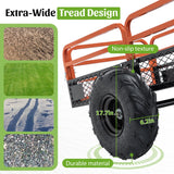 1500LBS Capacity 15 Cubic Feet Dump Cart Trailer Heavy Duty Tow Behind Hauling & Dumping Wagon for ATV, UTV, Lawn Tractor and Garden - Fab Heavy Parts