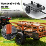 1500LBS Capacity 15 Cubic Feet Dump Cart Trailer Heavy Duty Tow Behind Hauling & Dumping Wagon for ATV, UTV, Lawn Tractor and Garden - Fab Heavy Parts