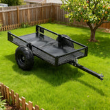 1500LBS Capacity 15 Cubic Feet Dump Cart Trailer Heavy Duty Tow Behind Hauling & Dumping Wagon for ATV, UTV, Lawn Tractor and Garden - Fab Heavy Parts