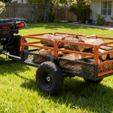 1500LBS Capacity 15 Cubic Feet Dump Cart Trailer Heavy Duty Tow Behind Hauling & Dumping Wagon for ATV, UTV, Lawn Tractor and Garden - Fab Heavy Parts