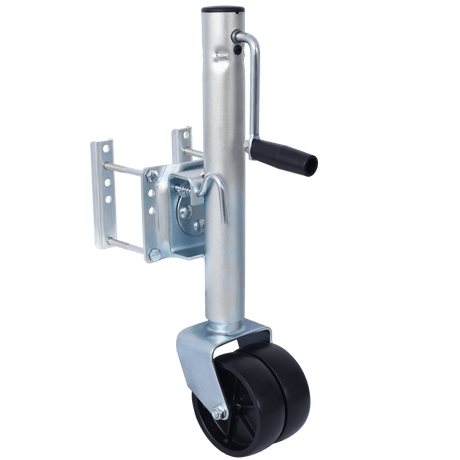 1500lbs Trailer Jack with Double Wheel Adjustable 12" Lift Swivel Tongue Towing - Fab Heavy Parts