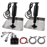15101-104 9" x 12" Standard Electric Trim Tab Kit 12V with Double Rocker Switch 15001-101 15101104 15001101 10222-211D for Boat Size 16ft to 25ft - Fab Heavy Parts
