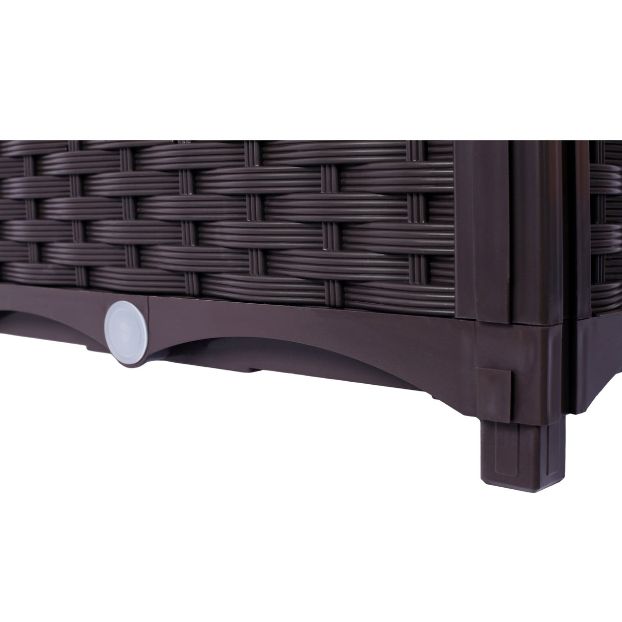 15.7" L X 15.7" D X 14.7" H Deep Raised Garden Bed Plastic Planter Boxes for Vegetables Flowers Herbs and Succulents Self - Watering Raised - Brown - Fab Heavy Parts