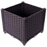 15.7" L X 15.7" D X 14.7" H Deep Raised Garden Bed Plastic Planter Boxes for Vegetables Flowers Herbs and Succulents Self - Watering Raised - Brown - Fab Heavy Parts