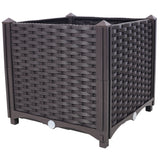 15.7" L X 15.7" D X 14.7" H Deep Raised Garden Bed Plastic Planter Boxes for Vegetables Flowers Herbs and Succulents Self - Watering Raised - Brown - Fab Heavy Parts