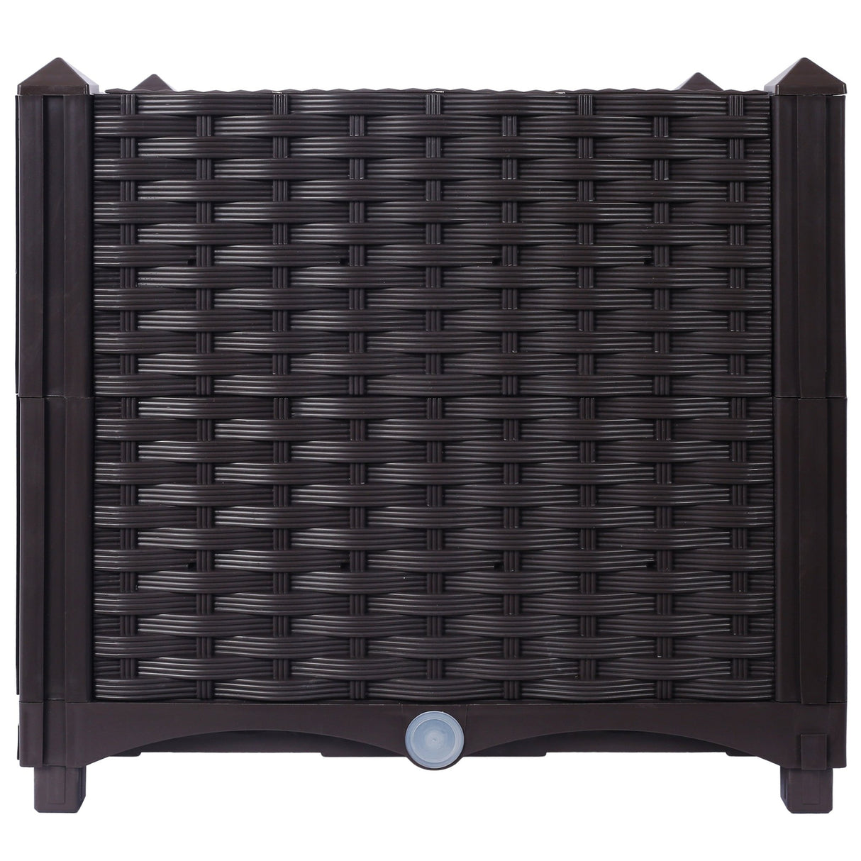 15.7" L X 15.7" D X 14.7" H Deep Raised Garden Bed Plastic Planter Boxes for Vegetables Flowers Herbs and Succulents Self - Watering Raised - Brown - Fab Heavy Parts
