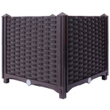 15.7" L X 15.7" D X 14.7" H Deep Raised Garden Bed Plastic Planter Boxes for Vegetables Flowers Herbs and Succulents Self - Watering Raised - Brown - Fab Heavy Parts