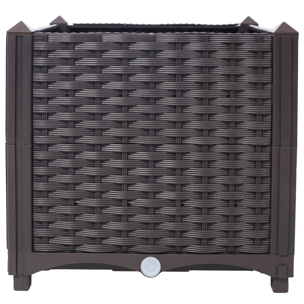 15.7" L X 15.7" D X 14.7" H Deep Raised Garden Bed Plastic Planter Boxes for Vegetables Flowers Herbs and Succulents Self - Watering Raised - Brown - Fab Heavy Parts