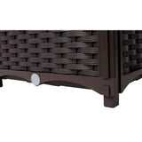 15.7"x15.7"x27.7" Elevated Planter Garden Box with Drainage Plug Raised Beds for Vegetable/Flower/Herb Outdoor Standing Gardening Kit - Brown - Fab Heavy Parts