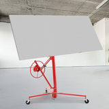 16 FT Drywall Lift Panel Hoist Jack Lifter with Caster Wheels and Telescopic Arm - Red - Fab Heavy Parts