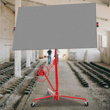 16 FT Drywall Lift Panel Hoist Jack Lifter with Caster Wheels and Telescopic Arm - Red - Fab Heavy Parts