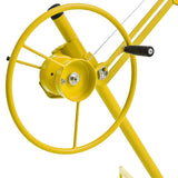 16 FT Drywall Lift Panel Rolling Hoist Jack Lifter Sheetrock Drywall Lifting Construction Tools Caster Wheel with Adjustable Telescopic Arm - Yellow - Fab Heavy Parts
