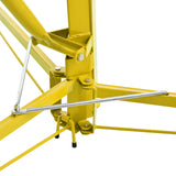 16 FT Drywall Lift Panel Rolling Hoist Jack Lifter Sheetrock Drywall Lifting Construction Tools Caster Wheel with Adjustable Telescopic Arm - Yellow - Fab Heavy Parts