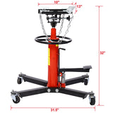 1660lbs Hydraulic Transmission Jack 2 Stage w/ 360° for Car Lift 0.75 Ton - Fab Heavy Parts