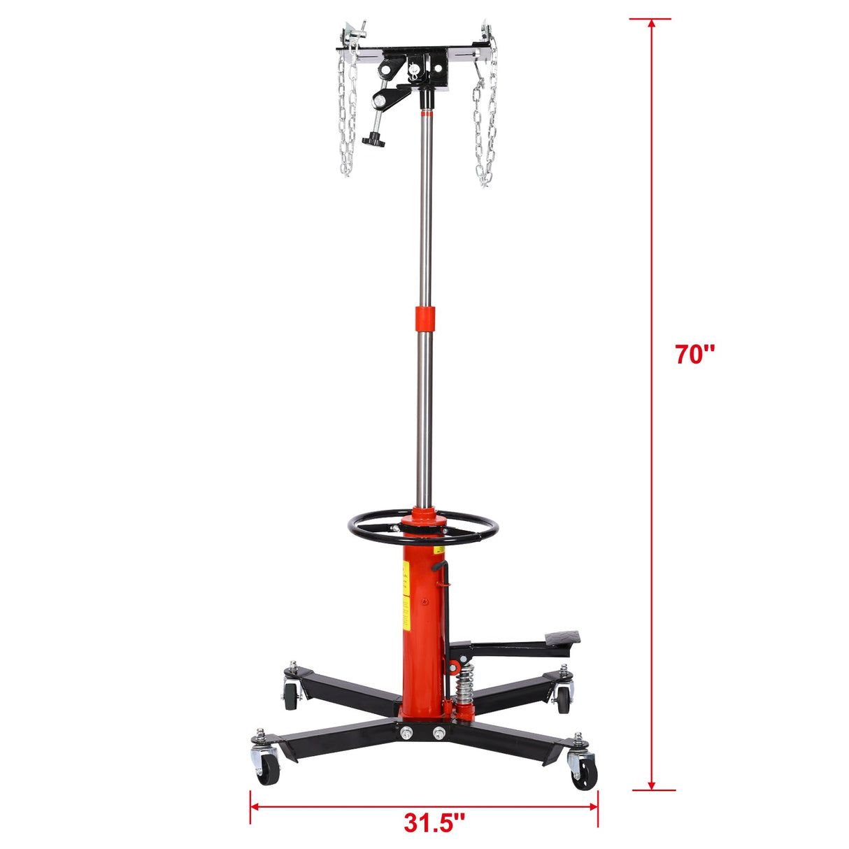 1660lbs Hydraulic Transmission Jack 2 Stage w/ 360° for Car Lift 0.75 Ton - Fab Heavy Parts