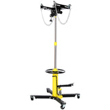 1660lbs Transmission Jacks Quick Lift Dual Spring Hydraulic Transmission 2 Stage w/ 360° - Yellow - Fab Heavy Parts