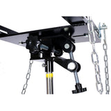 1660lbs Transmission Jacks Quick Lift Dual Spring Hydraulic Transmission 2 Stage w/ 360° - Yellow - Fab Heavy Parts
