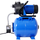 1.6HP Shallow Well Pump with Pressure Tank Automatic Booster Pump - Blue - Fab Heavy Parts