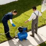 1.6HP Shallow Well Pump with Pressure Tank Automatic Booster Pump - Blue - Fab Heavy Parts