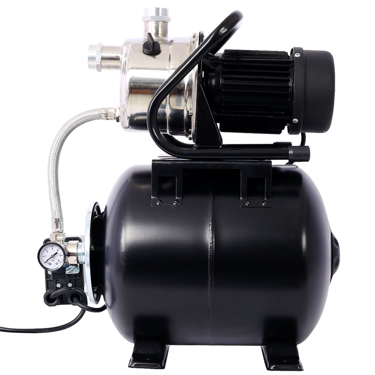 1.6HP Shallow Well Pump with Pressure Tank Garden Water Pump Irrigation Pump Automatic Stainless Steel Head - Fab Heavy Parts