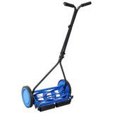 16in Push Lawn Mower Push Reel Lawn Mower - Blue - Fab Heavy Parts