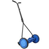 16in Push Lawn Mower Push Reel Lawn Mower - Blue - Fab Heavy Parts