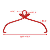 16inch Skidding Tongs with Ring Red - Fab Heavy Parts
