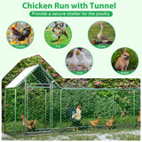 16x3FT Metal Chicken Coop with Cover - Fab Heavy Parts