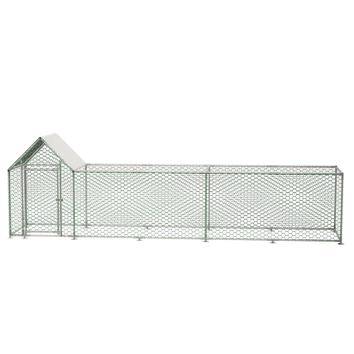 16x3FT Metal Chicken Coop with Cover - Fab Heavy Parts