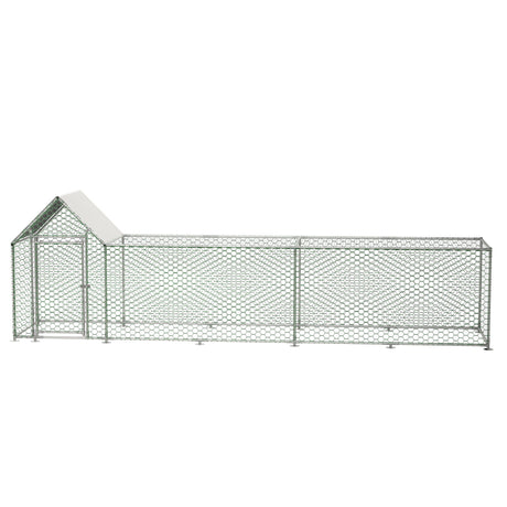 16x3FT Metal Chicken Coop with Cover - Fab Heavy Parts