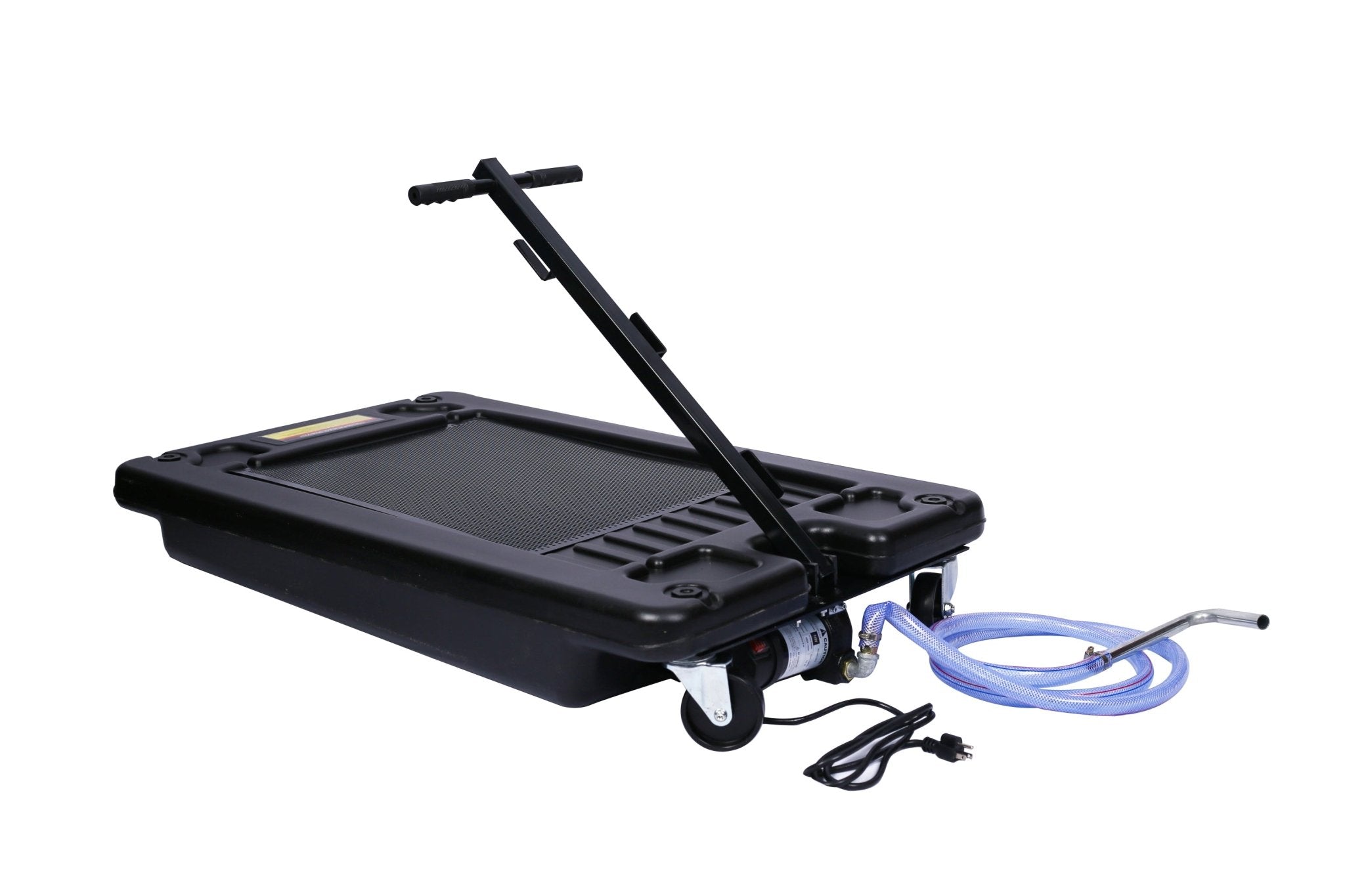 17 Gallon Low Profile Oil Drain Pan with Electric Pump - Fab Heavy Parts