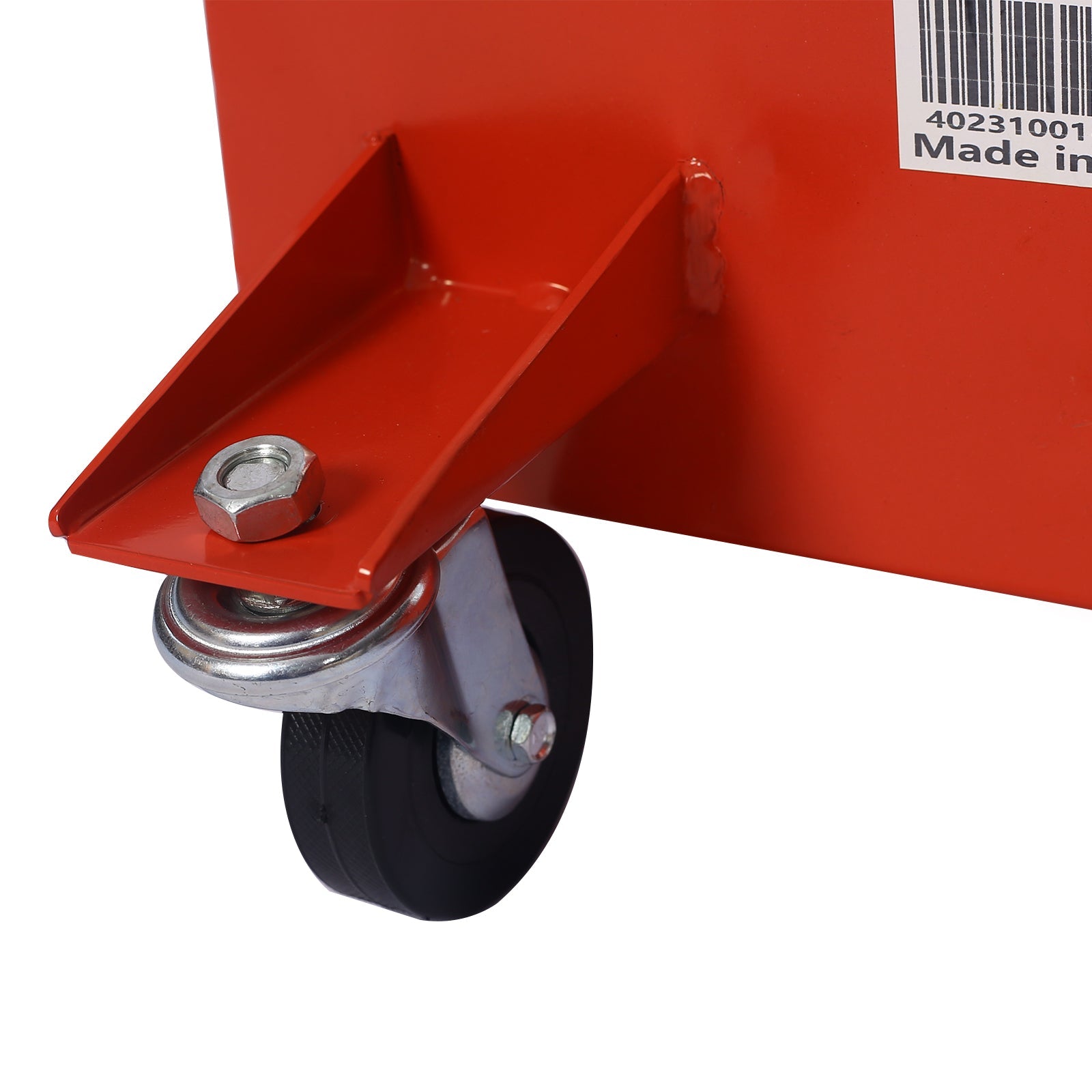 17 - Gallon Low - Profile Oil Drain Pan with Manual Pump - Red - Fab Heavy Parts