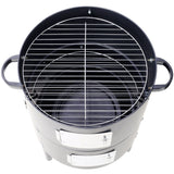 17 Inch Steel Charcoal Smoker Heavy Duty Round BBQ Grill - Black - Fab Heavy Parts