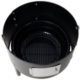 17 Inch Steel Charcoal Smoker Heavy Duty Round BBQ Grill - Black - Fab Heavy Parts