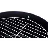 17 Inch Steel Charcoal Smoker Heavy Duty Round BBQ Grill - Black - Fab Heavy Parts