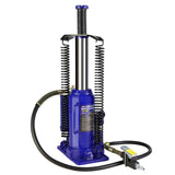 12 Ton Pneumatic Air Hydraulic Bottle Jack with Manual Hand Pump Heavy Duty--Blue