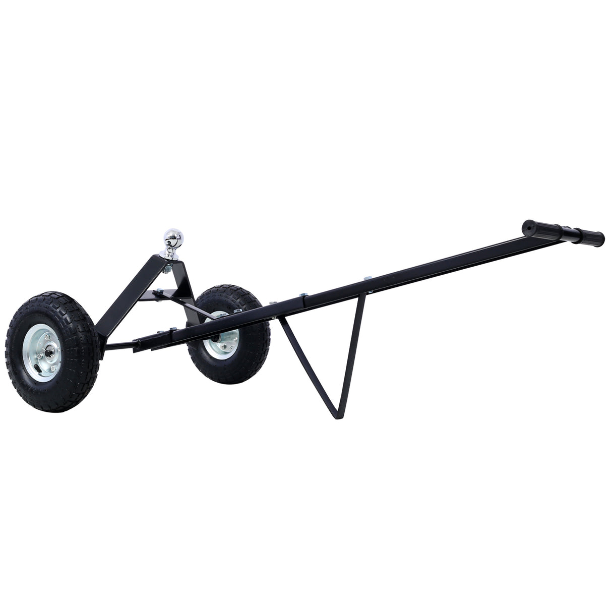 Trailer Dolly with Pneumatic Tires 600 Lb. Maximum Tongue Weight Capacity--Black