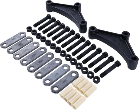 Kit de reconstrucción de suspensión de muelles para remolque de eje tándem engrasable con perno húmedo 3" Grillete SRK-TA-WB-LE-3125
