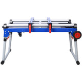 5-in-1 Portable Workbench with Detachable Miter Saw Stand & Height Adjustable Legs Scaffold/Dolly/Creeper/Platform