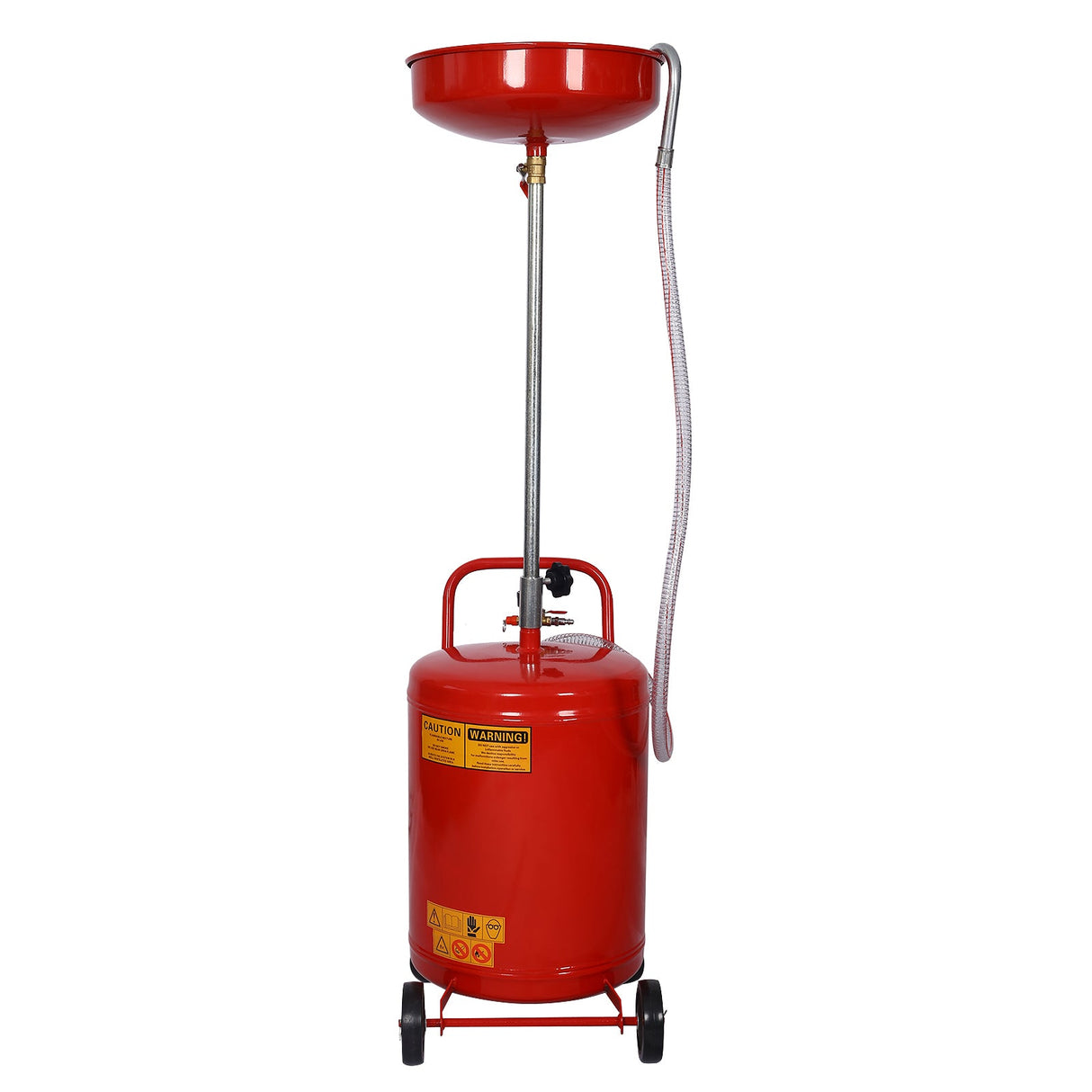 18 Gallon Waste Oil Drain Tank - Red - Fab Heavy Parts