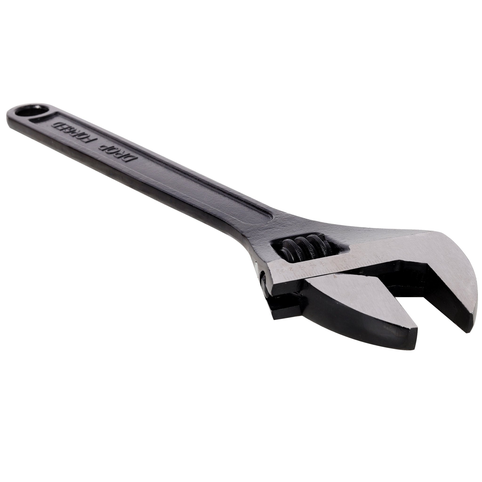 18 Inch Adjustable Wrench Drop Forged Carbon Steel Adjustable Spanner Wide Open Jaw Adjustable Wrench, Black Oxide Finish - Fab Heavy Parts