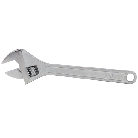 18 Inch Adjustable Wrench Drop Forged Carbon Steel Adjustable Spanner Wide Open Jaw Adjustable Wrench, Chrome Plated Polished Finish - Fab Heavy Parts
