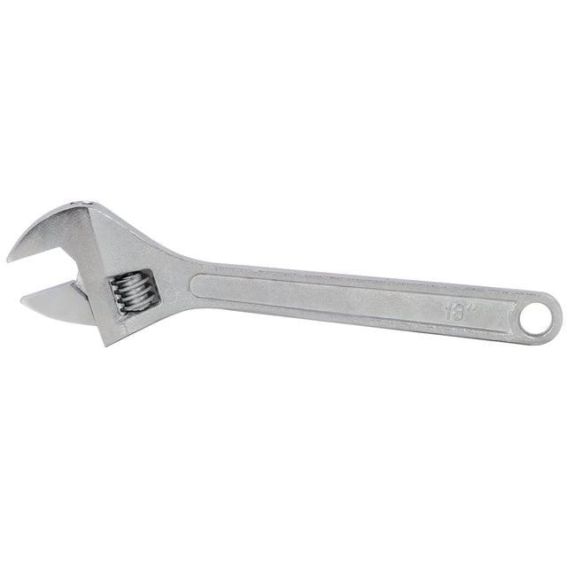18 Inch Adjustable Wrench Drop Forged Carbon Steel Adjustable Spanner Wide Open Jaw Adjustable Wrench, Chrome Plated Polished Finish - Fab Heavy Parts