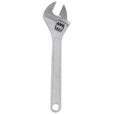 18 Inch Adjustable Wrench Drop Forged Carbon Steel Adjustable Spanner Wide Open Jaw Adjustable Wrench, Chrome Plated Polished Finish - Fab Heavy Parts